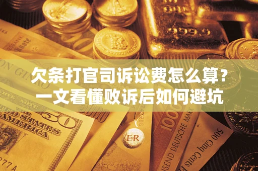 北京欠条打官司诉讼费怎么算？一文看懂败诉后如何避坑
